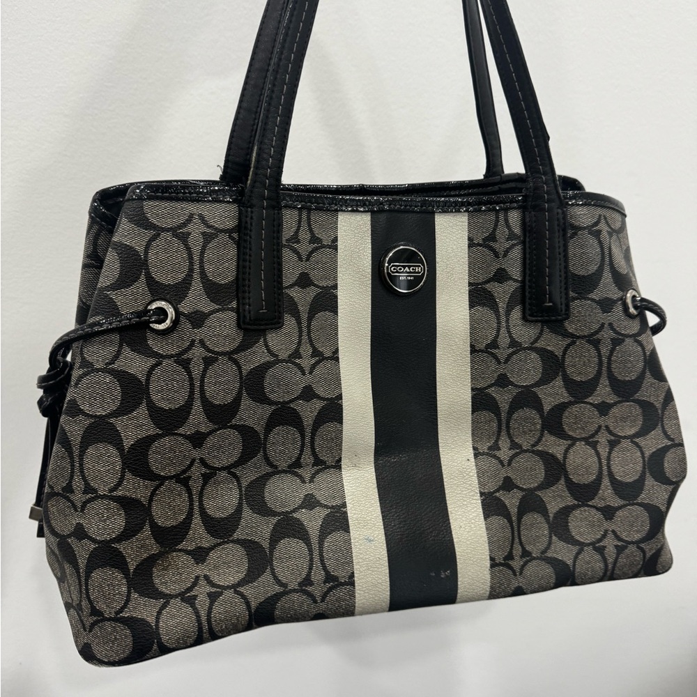 Coach Leather Signature Beautiful Unique Bag